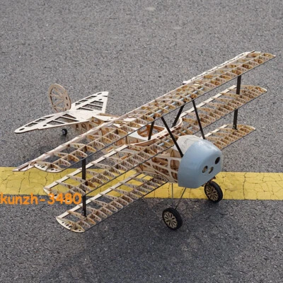 NEW Fokker Dr.I Red Baron Wood Plane Airplane Kit Model Toy Wingspan 102cm Gifts - Image 1 of 4