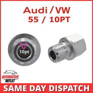 Cierre Tuerca de Rueda Seguridad Llave 55/10PT Spline Resortes para Audi Seat - Imagen 1 de 6