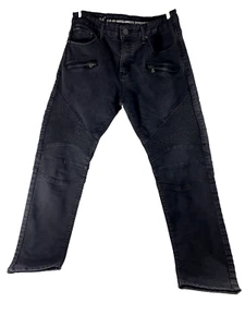 V1969 ITALIA ABBIGLIAMENTO SPORTIVO SRL HERREN JEANS 34 X 32 SCHWARZ SKINNY MOTO DRY CLE - Bild 1 von 24