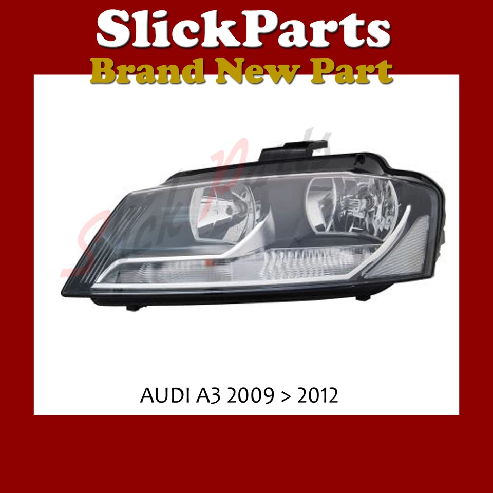 AUDI A3 HALOGEN HEADLIGHT HEADLAMP 2008 2009 2010 2011 2012 NSF NEW - image 1 of 1