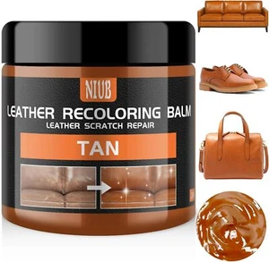 Leather Recoloring Balm Color Restorer Scratch Repair Balm, TAN - Picture 1 of 8
