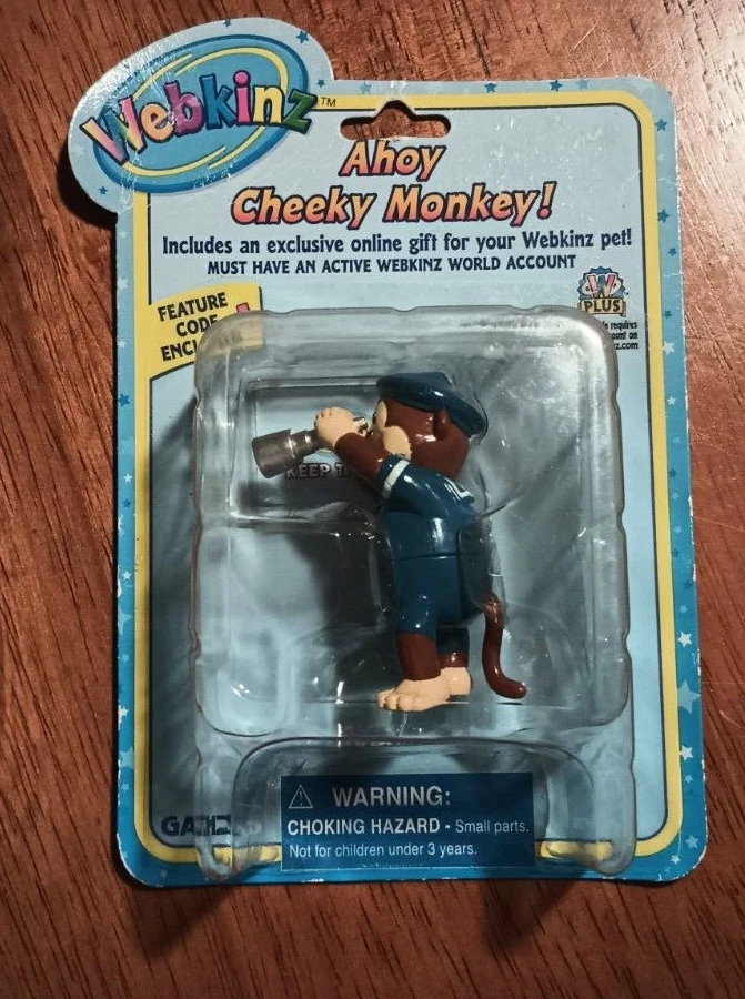Webkinz Ahoy Cheeky Monkey Figure With / Code We000470 by GANZ