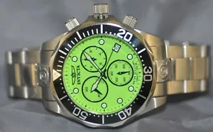 Invicta Men's Pro Diver Chronograph Green Dial Stainless Steel Watch 11494 - Picture 1 of 5