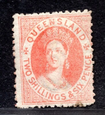 AUSTRALIA QUEENSLAND S.C. 121 2 SH. 6 PENCE PERF 12 C.V. £160 - Image 1 of 2