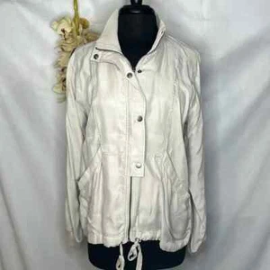 Mystree Women's Gray Taupe All Season Long Sleeve Bomber Jacket Size Medium NWT - Picture 1 of 6
