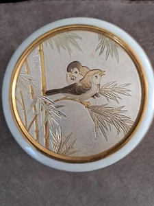 Decorative Bird Trinket Box Gold Songbirds - Picture 1 of 5