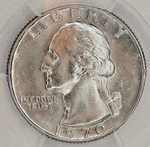1970-D PCGS MS66 Washington Quarter 25C - High Grade Business Strike Great Value - Picture 1 of 20