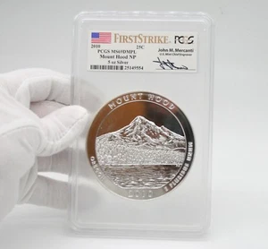 2010 5oz Silver ATB Mount Hood NP PCGS MS69 DMPL First Strike Mercanti - Picture 1 of 7
