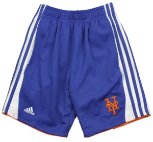 Adidas MLB Youth Boys New York Mets Sox 3-Stripe Shorts, Blue - Picture 1 of 4