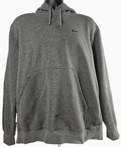VGUC Nike Hoodie Adult Large Gray Long Sleeve Fleece Sweatshirt Pullover - Picture 1 of 20