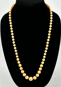 Necklace Sarah Coventry 28 Inch Long Loopable Orange Colored Fixed Beads Vintage - Picture 1 of 7