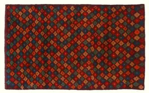 Gabbeh Teppich 110x170 Handgeknüpft Braun Streifen Orientalisch UNIKAT Kurzflor - Bild 1 von 8