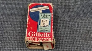 Gillette 3 Stück Tech DE Rasierhobel silberfarben Y4 Datumscode 1953 orig Box - Bild 1 von 14