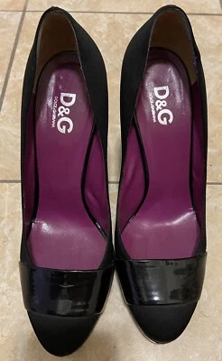 Zapatos de vestir de ballet planos altos vintage Dolce Gabbana tacones seda para mujer talla 39 Foto 1 de 4