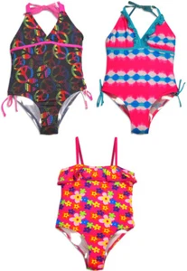 Pink Platinum Little Girls Sizes 4 - 6X One Piece Swimsuit Swim Wear Bathing Sui - Picture 1 of 7