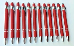 15 Stück Fehldruck Posten STIFTE Metall Soft Touch Alpha Stylus Click ROT WEINROT Stift - Bild 1 von 1