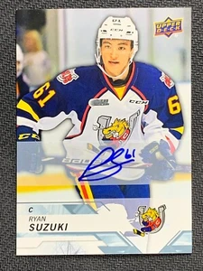 Ryan Suzuki 7 Signature Colts Hockey Card Upper Deck CHL 2019 - Picture 1 of 3