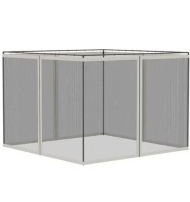 Universal 10' Universal Gazebo Replacement Mesh Netting Screen Walls, White - Image 1 of 2