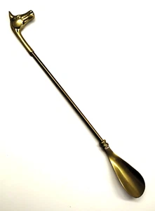 Vintage Brass Horse Head Shoe Horn 17" Shoehorn - Bild 1 von 9
