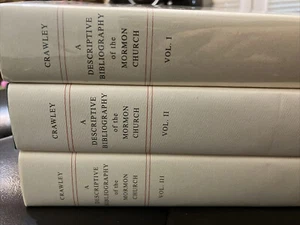 SIGNIERT Eine beschreibende Bibliographie der Mormonenkirche Peter Crawley 1997 3 Bände Set - Bild 1 von 3