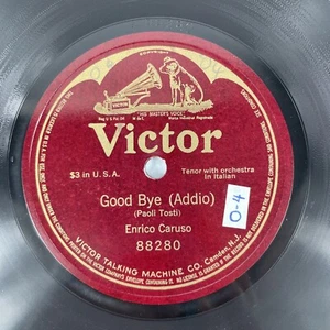 Good Bye Addio Paoli Tosti Enrico Caruso 10” Record Victor Red - Imagen 1 de 5