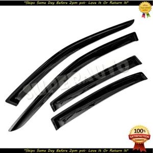 FOR 2010-2016 FORD TAURUS 4DR SEDAN SMOKED WINDOW DEFLECTORS RAIN GUARDS - Picture 1 of 1