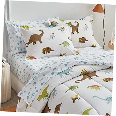  Boys Dinosaur Bed in a Bag 7 Pieces Full Size All Season Full-7Pieces Yellow - Image 1 of 4