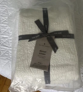 NWOT West Elm EUROPEAN FLAX LINEN Duvet Cover King/California King Natural White - Picture 1 of 3