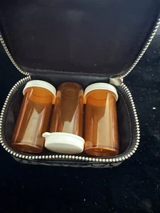 Coach Khaki Signatur Canvas Leder Dreifach Pille Reiseetui Flaschen enthalten - Bild 1 von 6
