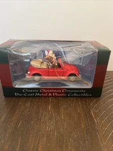 Maisto Classic Christmas 2000 adorno rojo coche convertible con Santa Die-cast - Imagen 1 de 11