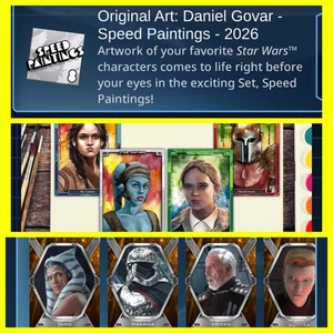 DANIEL GOVAR SPEED PAINTING 2026 RARE + TRIBUTE SETS - TOPPS STAR WARS CARD TRADER - Bild 1 von 1