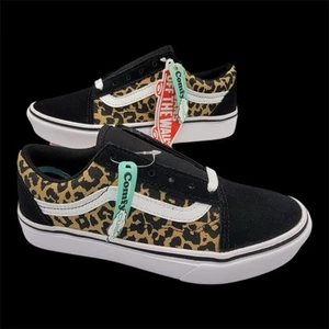 VANS Comfycush Old Skool Leopard Print Lace Up Sneakers Youth size 2.0 M Usa  - Picture 1 of 7