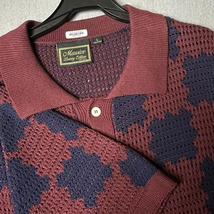 Polo uomo MASSIVE Luxury Edition nuova con etichetta stile uncinetto maglia bottoni taglia L - Foto 1 di 8