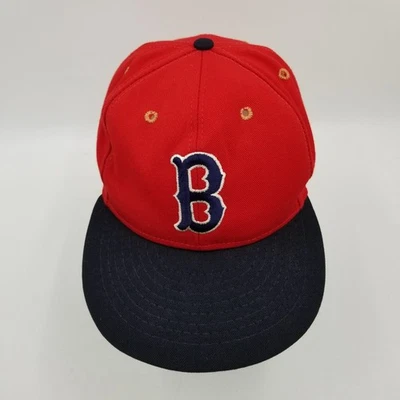 Vintage Boston Red Sox MLB American Needle Fitted Red Cap Hat 7 3/8 Made in USA - Image 1 of 4