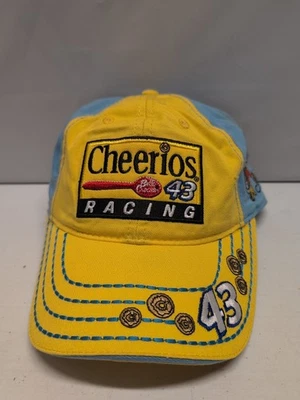 Cheerios Racing Hat Cap Petty Enterprises #43 Yellow Blue Strapback NASCAR VTG - Image 1 of 4