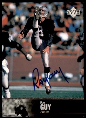 Ray Guy 1997 Upper Deck AUTOGRAPH NFL Legends #AL-111 Auto Oakland Raiders - Image 1 of 2