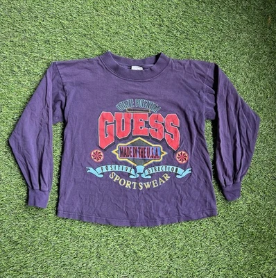 Camisa manga larga vintage años 90 GUESS niños talla 5/6 excelente estado Foto 1 de 4