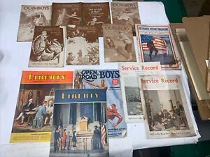 Vintage Lot Of Our Boys Liberty Service Record Magazines Veterans WW1 Open Road