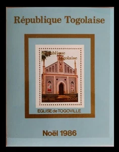 115.TOGO 1986 STAMP M/S NOEL , CHRISTANITY, CHURCH, RELIGION. MNH - Picture 1 of 1
