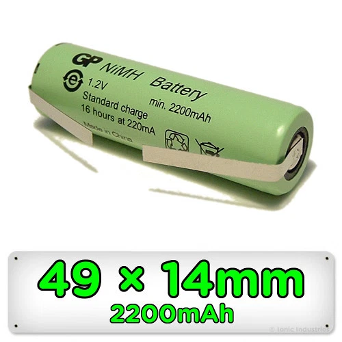 UPGRADE Toothbrush Replacement Battery for Braun Oral-B 49mm x 14mm Ni-MH - Image 1 of 1