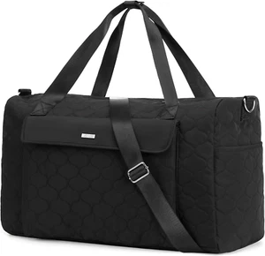 Weekender Travel Duffle Bag for Women - Carry On Overnight Gym Bag w/ Wet Pocket - Picture 1 of 11
