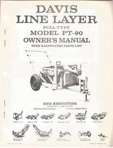 Davis Line Layer PT-90 Parts and Owner's Manual - Picture 1 of 1