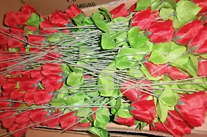 Restposten 120 x rote Rosen 45 cm, Kunstblumen - Deko ,Basteln, Schenken SALE!! - Bild 1 von 2