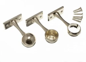 48 X Guida Asta Armadio Set 2 X Estremità Supporti 1 X Centrale 19mm CP - Nuovo - Bild 1 von 1