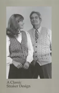 A Classic Straker Design Knitting Pattern 811 Whit Vest 34"-48" Men Women - Picture 1 of 2