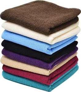 Microfibre Face Cloths Super Soft Exfoliating Washcloths Flannels Gym Sports - Picture 1 of 11