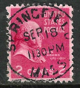 SPRINFIELD MASS SEPT 18 SOTN CDS Town Cancel 2 Cent Early US Classic 18F41 - Picture 1 of 1