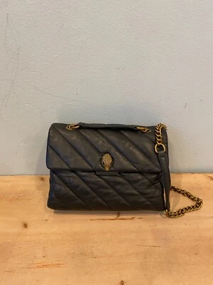 NWD Kurt Geiger Kensington Quilted Leather Shoulder Bag , Black, 11.5 x 3 x 8 - Image 1 of 4