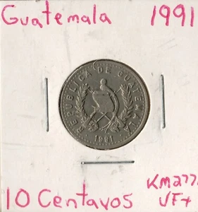 Coin Guatemala 10 Centavos 1991 KM277 - Picture 1 of 2
