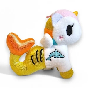 Juguete de Peluche Tokidoki Mermicorno Perla Oro Blanco Delfín Sirena Mini 4" - Imagen 1 de 7